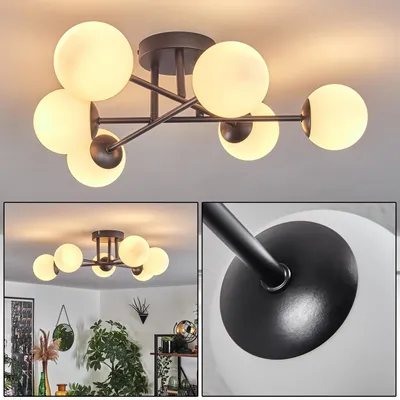 Produktbild von Isorella Deckenlampe aus Metall/Glas in Schwarz/Weiß