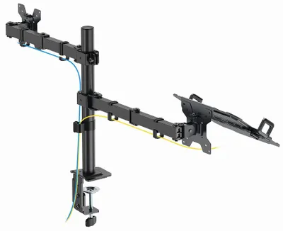 Produktbild von LogiLink Monitorhalterung mit Notebookhalterung schwarz