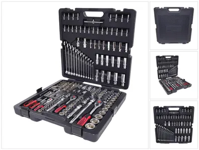 Obrázek produktu pro KS Tools Sada nástrčných hlavic 1/4"+3/8"+1/2" 216 CHROMEplus