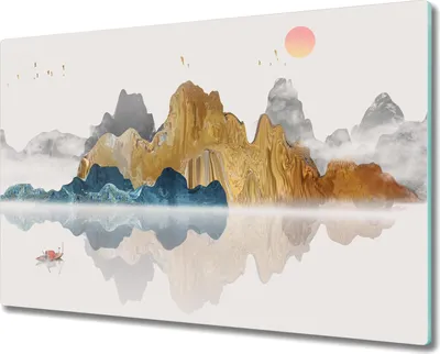 Produktbild von Coloray Hackbrett Kochplattenabdeckung Herdabdeckplatte 80x52 cm Schneidebrett Küchenbrett - Gebirgssee