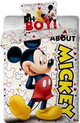 Zdjęcie produktu dla Disney - Poszewka na pościel i pojemnik na pościel do łóżeczka dziecięcego, Myszka Miki