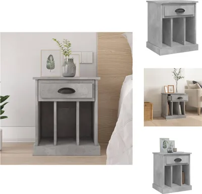 Obrázok produktu pre vidaXL Nočný stolík betón sivý 43x36x50 cm - Nočné stolíky