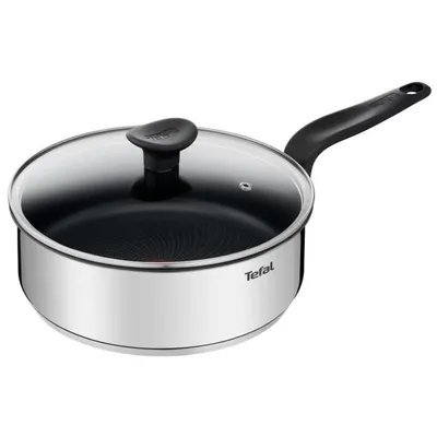 Zdjęcie produktu dla Tefal E3093204, Okrągły, Patelnia do saute, Czarny, Stal nierdzewna, Stal nierdzewna, Szkło, Ceramika, Prąd elektryczny, Gaz, Indukcja