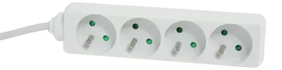 Image de Debflex 716343, bloc de prises, 4 prises, 16 A, 1,5 m, blanc