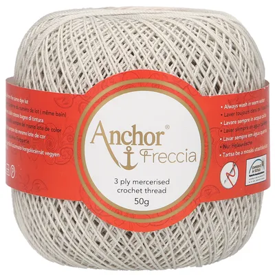 Produktbild von Anchor Freccia Stärke 12 4771012-00397 weiß Häkelgarn, 100 % Baumwolle