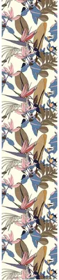 Produktbild von Vorgekleisterte Vliestapete – Tropische gelbe Bananenblätter und Paradiesblumen – 1 Rolle à 300 x 60 cm