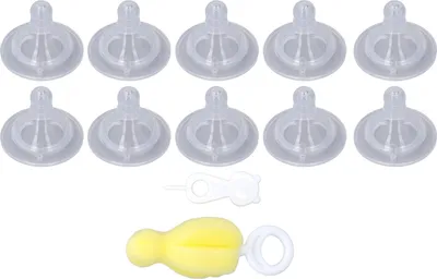 Produktbild von 10pcs Säugling Silikonnippel Babyflaschen Ersatz für 0 bis 6 Monate alt