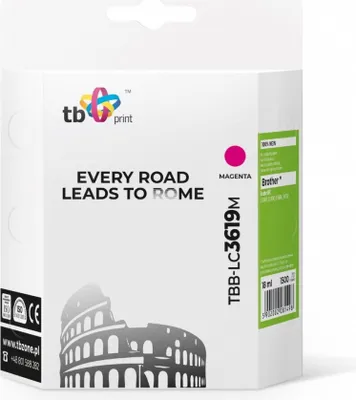 Zdjęcie produktu dla TB Print TBB-LC3619M, Purpurowy, 18 ml, 1 szt., 1500 stron(y), Jednopak