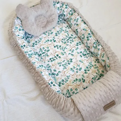 Produktbild von Babynest Cocoon Nestchen Kokon Ranken grau