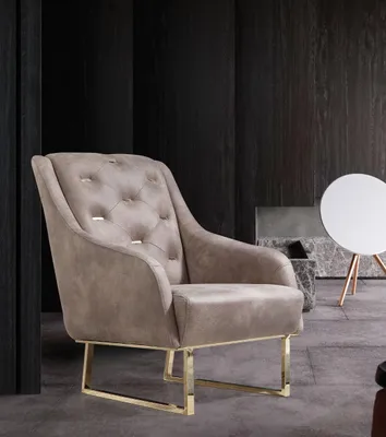 Image de Fauteuil Textile Salon Lounge Luxe Design Meubles Chaises Chesterfield Moderne