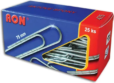 Obrázek produktu pro Spony dopisní RON 475, 75 mm, 25 ks