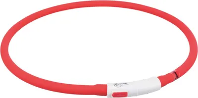 Produktbild von TRIXIE Flash Leuchtring USB - rot - 70 cm/ø 10 mm