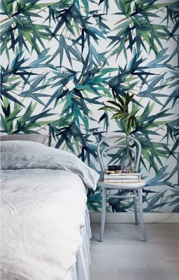 Produktbild von Coloray Fototapete 250x250 cm Latextapete Magicstick - Palms schlanke Türkisblätter