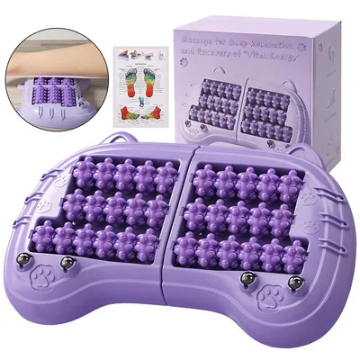 Produktbild von Fußmassage-Roller,manuelles Doppel-Fußmassagegerät, ergonomisches Design,lindert Muskelkater,für Damen & Herren, ideal für Entspannung,Fitness,Reisen