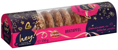 Produktbild von Wicklein hey! Mini-Elisen-Lebkuchen Bratapfel 150g