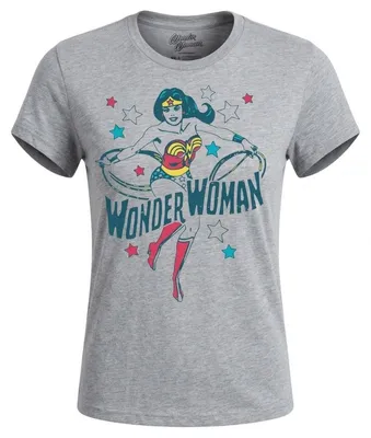 Produktbild von Wonder Woman - "Wonder Woman Stars" T-Shirt für Herren/Damen Uni TV35632 (XL) (Sportliches Heather)