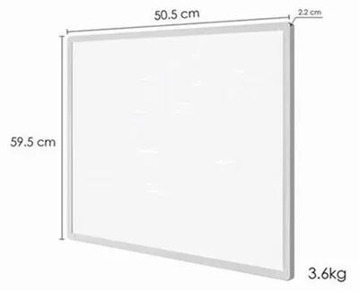Productafbeelding van Infraroodpaneel Wandmontage - 300 Watt Warmtestraling - 50x60x2,2 cm Wit - Elektrische Verwarming - Binnengebruik
