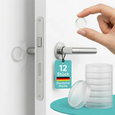 Productafbeelding van Deurstopper muur zelfklevend transparant - 20 mm - 12 stuks - Siliconen