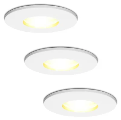 Image de HOFTRONIC - Spot LED encastrable 4W 345 lumen 2700K IP44 Blanc x3