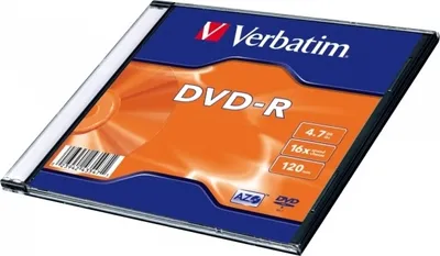 Zdjęcie produktu dla Verbatim DVD-R Matt Silver, DVD-R, Slimcase, 4,7 GB