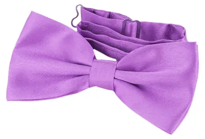 Produktbild von DonDon Edle violette Fliege bzw. Schleife mit Haken - bereits gebunden und verstellbar