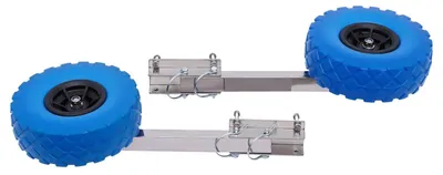 Immagine prodotto di Set di ruote gonfiabili per rimorchio barca, materiali resistenti, facile installazione, blu