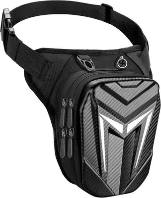 Produktbild von Motorrad Beintasche wasserabweisend schnittfest erweiterbar Hüftgurt 84-124cm Beingurt 32-70cm