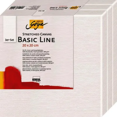 Produktbild von KREUL 632020, Lackierung, Vorgestreckte Leinwand, Weiß, Baumwolle, 380 g/m², 200 mm