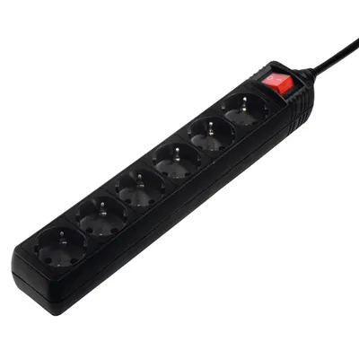 Produktbild von Hama 00030394, 6 AC-Ausgänge, 230 V, 50 Hz, 3500 W, Schwarz, 1,4 m
