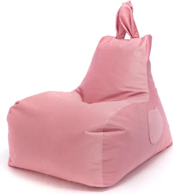 Produktbild von Ecopuf Kindersitzsack, Kaninchen Design, Sitzsack mit Tasche, Bunny Large, Rosa A19