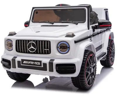 Produktbild von Mercedes G63 AMG Cabrio Kinder-Elektroauto mit Gummireifen und einem Ledersitz 12V Weiß