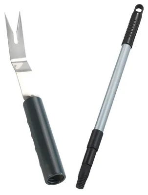 Produktbild von Maximex Unkrautstecher ergonomisch Gartenwerkzeug Teleskopstiel ausziehbar 56-122 cm rückenschonend robust Edelstahl Anthrazit Griff Silber Zinken