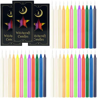 Immagine prodotto di Candele decorative, 36 candele colorate, dimensioni 1,2 x 16 cm, piccole