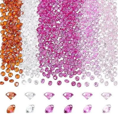 Productafbeelding van Zirkoniumstenen, 600 stuks - Kubisch zirkonium - Gevatiseerd - Roze glans - Sieraden/Grote oplage - 1,5 x 2 mm