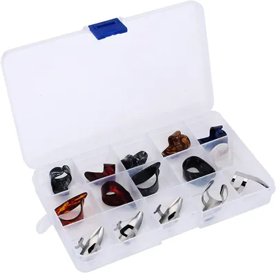Productafbeelding van Vingerbeschermers Gitaar - Plectrums Set - Muziek Maken - Comfortabel Spelen - 15 Stuks - Metaal
