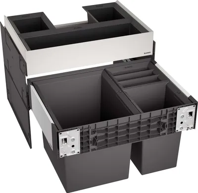 Zdjęcie produktu dla BLANCO 526210 SELECT II XL 60/3 System odpływowy ORGA 46 litrów (1x 30 i 2x 8) do szafki o szerokości 60 cm / podłączenie z przodu