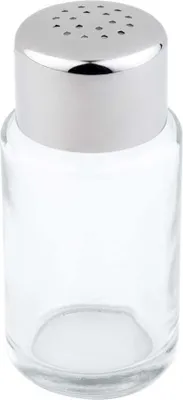 Produktbild von APS 40439 Salz-/Pfefferstreuer, Behälter aus Glas, Deckel aus Edelstahl, Ø 4 cm, Höhe 9 cm, 18 Löcher (je Ø 1,35 mm)