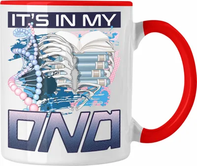 Produktbild von Trendation - Lesen Bücher Tasse Geschenk für Leseratte Bücherwurm Geschenkidee Spruch (Rot)