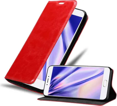 Produktbild von Cadorabo Hülle für MEIZU MX6 Schutz Hülle in Rot Handyhülle Etui Case Cover Magnetverschluss