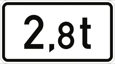 Produktbild von VZ1060-33, Massenangabe - 2,8 t, Alu, RA2, 420x231 mm