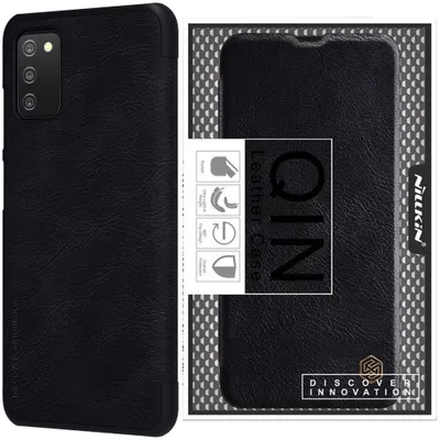 Produktbild von Nillkin Qin Lederholsterhlle fr Samsung Galaxy A03s Schwarz