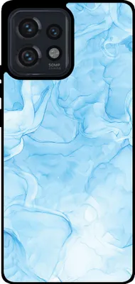 Produktbild von Smartphonica Phone Case Fit für Motorola Edge 40 Pro / Plus 2023 mit Marmor-Druck - TPU zurück Abdeckung Fall Marmor-Design - Hellblau