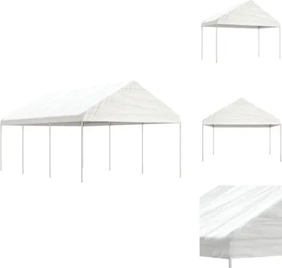 Obrázek produktu pro vidaXL Pavilon se střechou bílý 6,69 x 4,08 x 3,22 m polyethylen - Pavilony a párty stany