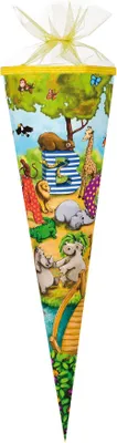 Obrázek produktu pro Nestler školní kuželový tyl 50 cm kulatý zvířátko ABC