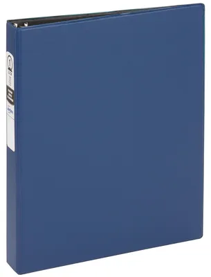 Image de Avery, classeur économique 03300, avec anneaux ronds de 2,5 cm, comprenant 12 pochettes de rangement bleues