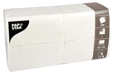 Produktbild von Papstar 16109, Weiß, Seidenpapier, Einfarbig, 17 g/m², 330 mm, 330 mm
