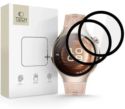 Obrázek produktu pro Tech-Protect Glass Flex+ 2-Pack Hybridní sklo pro Huawei Watch 5 42 mm - černé