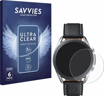 Produktbild von 6x Für Samsung Galaxy Watch 3 (45mm) Schutzfolie Savvies Displayschutz Display Schutz Folie Klar Transparent