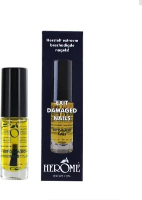 Produktbild von Herome Exit Damaged Nails, Nagelhärter, Frauen, 7 ml, Schutz, Flasche, Prunus Amygdalus Dulcis Oil, Citrus Aurantium Dulcis Peel Oil, Tocopheryl Acetate, Glyceryl Lin...