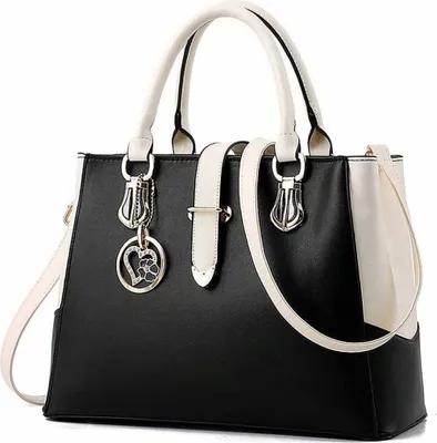 Produktbild von Damen Handtaschen Schwarz groß taschen Leder moderne damen handtasche gross schultertasche Frauen Umhängetasche (Schwarz)